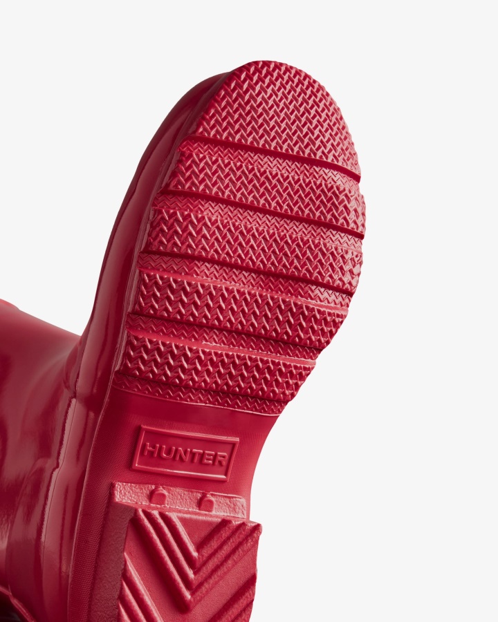 Hunter Oryginalne Duże Dzieci (5-11 Lat) Błyszczące Kalosze Jasnoróżowe