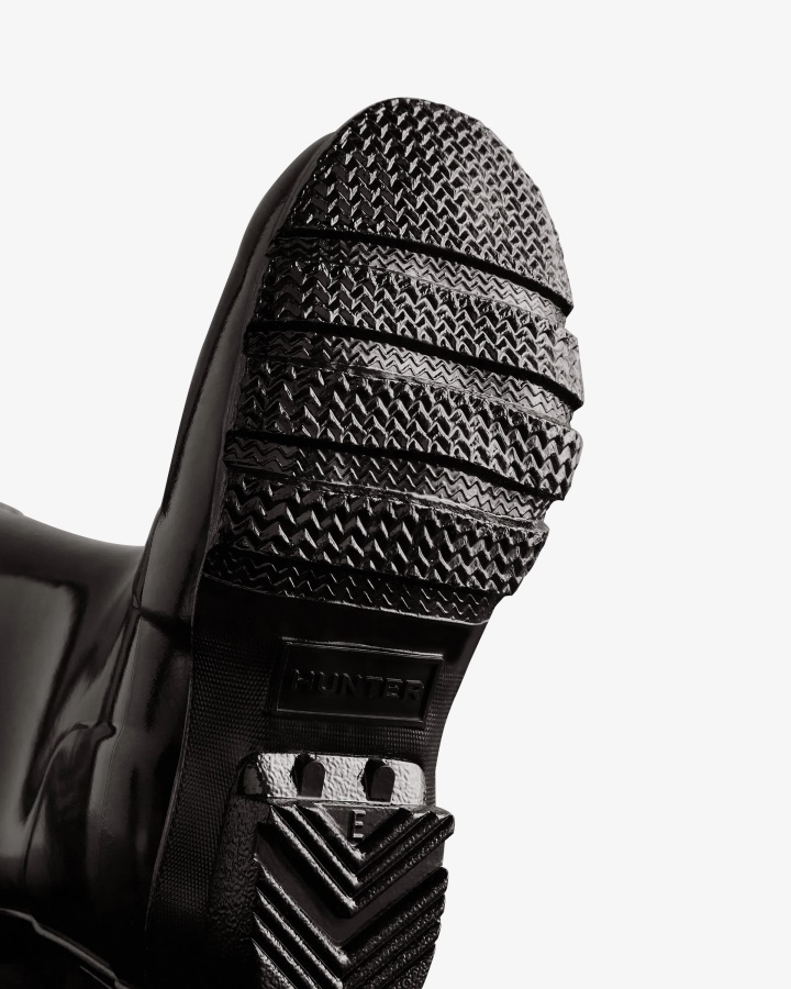 Hunter Oryginalne Małe Dzieci (2-6 Lat) Błyszczące Kalosze Czarne