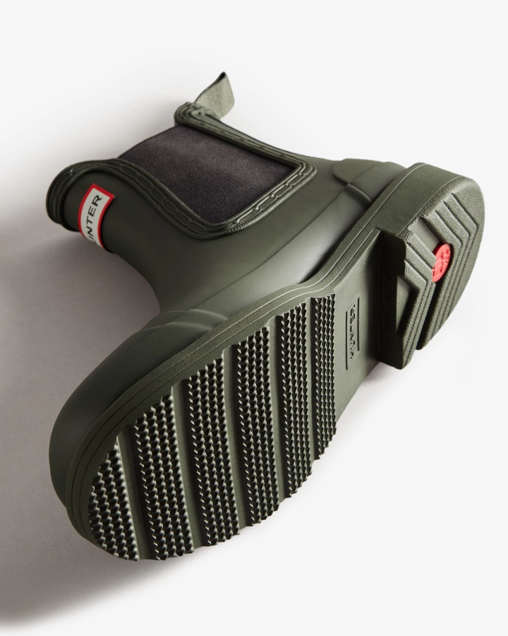 Hunter Damskie Komandosy Chelsea Ciemna Oliwka