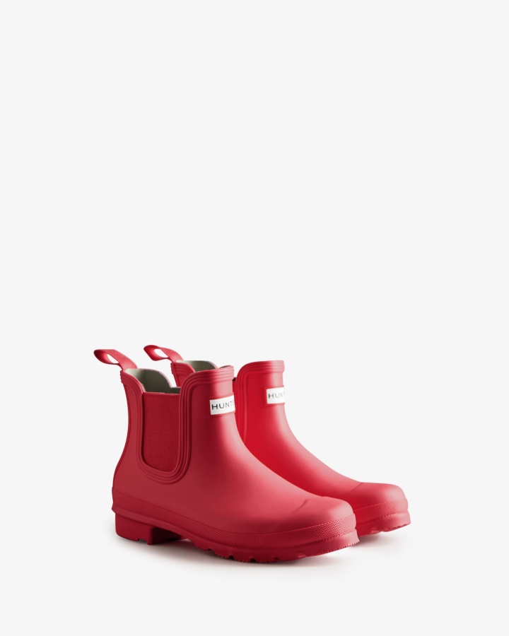 Oryginalne Damskie Buty Chelsea Hunter Jarzębina Różowe