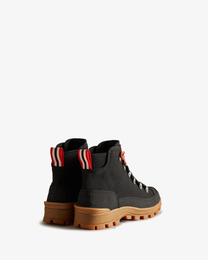 Hunter Damskie Płócienne Pustynne Buty Komandosowe Czarne