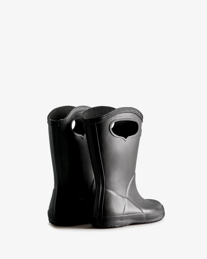 Hunter Kids First (18 Miesięcy-8 Lat) Chwyć Uchwyt Kalosze Czarne