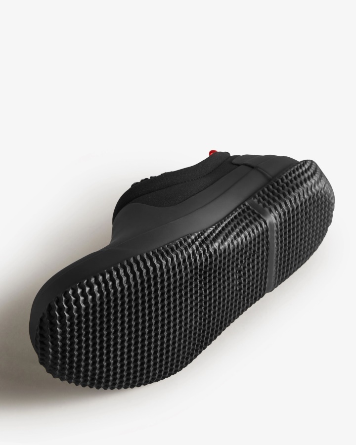 Hunter Męskie Ocieplane Wegańskie Buty Z Owczej Skóry Czarne