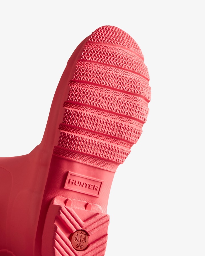 Oryginalne Krótkie Kalosze Damskie Hunter Jarzębina Różowe