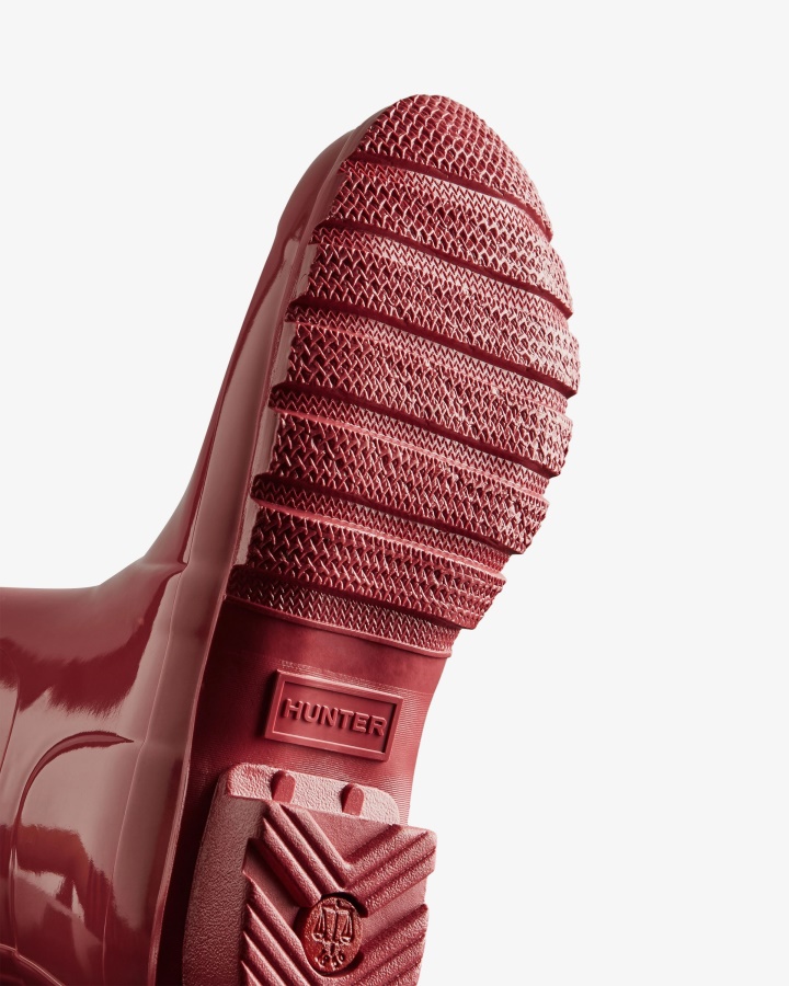 Oryginalne Damskie Kalosze Hunter Z Wysokim Połyskiem Glenmore Rose