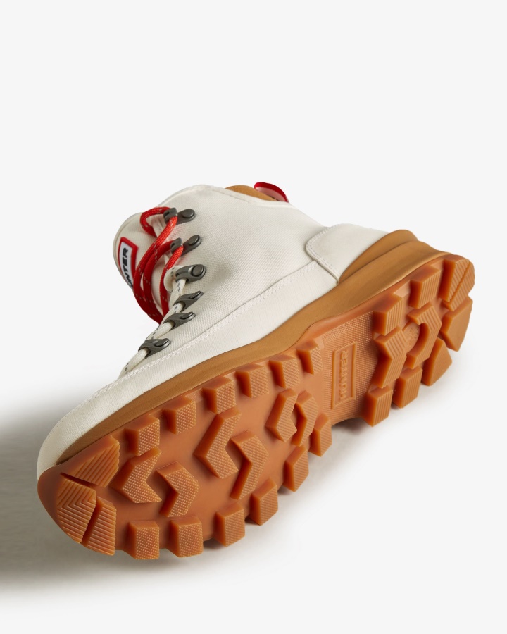 Hunter Męskie Płótno Pustynne Buty Komandosowe Naturalne