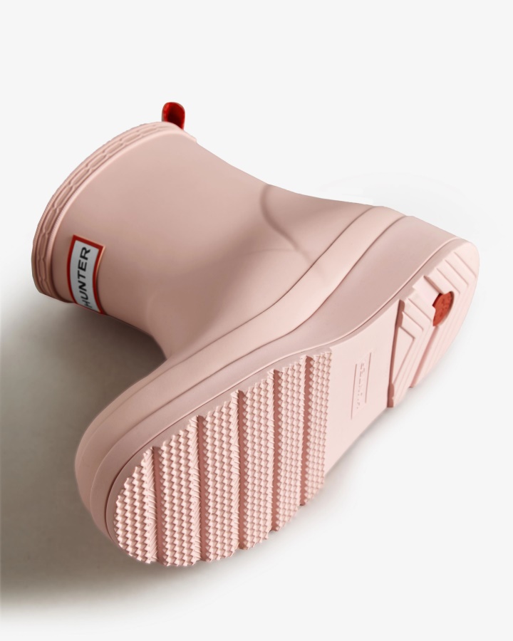 Hunter Damskie Krótkie Kalosze Azalia Różowe