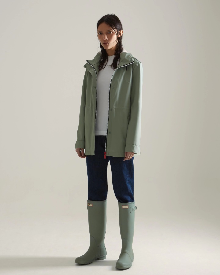 Lekka Wodoodporna Kurtka Damska Hunter Słodka Zieleń Gale