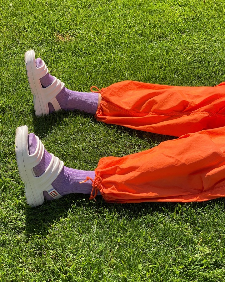 Hunter Damskie Sandały Kwiatowe Białe