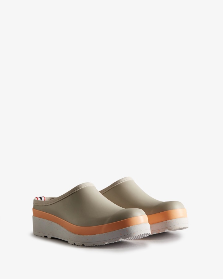 Hunter Damskie Chodaki Na Podeszwie Plamki Steall Szaro-szczytowe Brzoskwiniowe