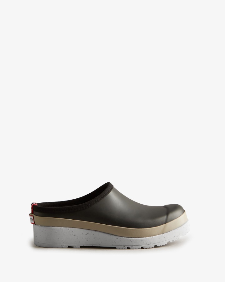 Hunter Damskie Chodaki Z Podeszwą Do Gry W Plamki, Czarno-stalowo-szare