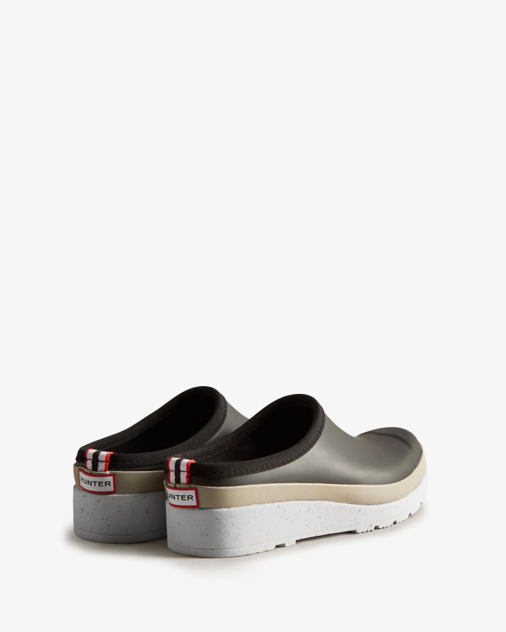 Hunter Damskie Chodaki Z Podeszwą Do Gry W Plamki, Czarno-stalowo-szare