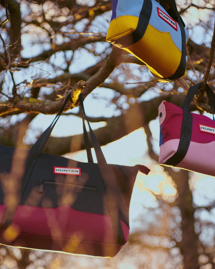 Hunter Repurposed Nylonowa Mini Torebka Z Klipsem Niebieska Oset Multi