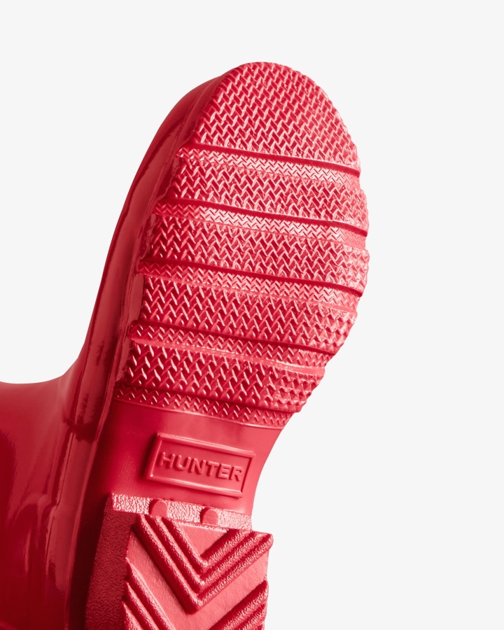 Hunter Oryginalne Duże Dzieci (5-11 Lat) Błyszczące Kalosze Jarzębina Różowe