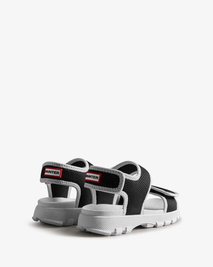 Hunter Duże Dzieci (5-9 Lat) Siatkowe Sandały Do ​​chodzenia Na Zewnątrz Czarno-białe