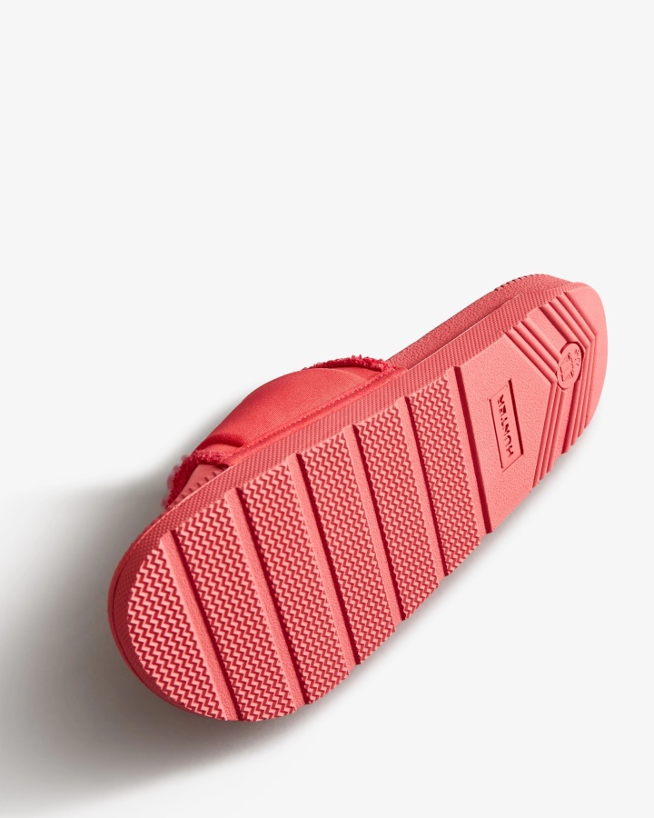 Regulowane Klapki Damskie Hunter Jarzębina Różowe