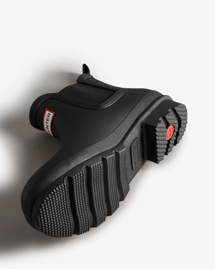 Hunter Męskie Ocieplane Buty Chelsea Czarne