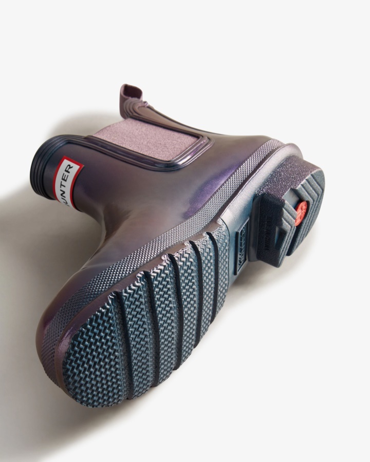 Hunter Damskie Nebula Chelsea Botki Stornoway Niebieskie