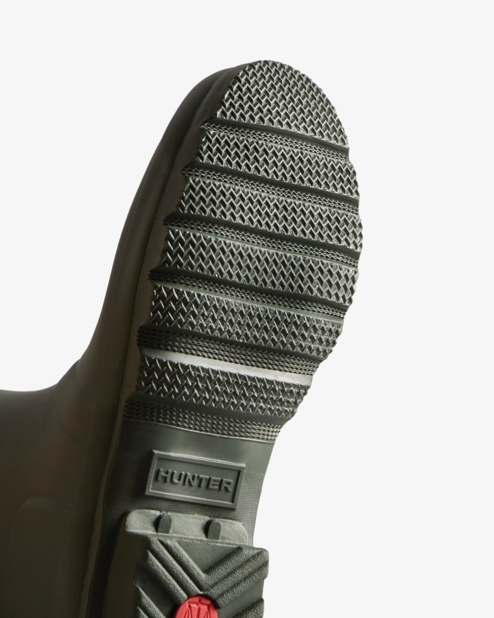 Hunter Damskie Regulowane Kalosze Z Krótkim Tyłem Maa Zielono-dzika Zieleń