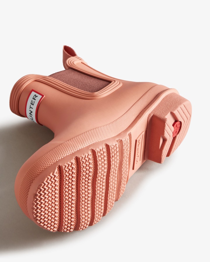 Oryginalne Damskie Buty Chelsea Hunter Szorstki Róż