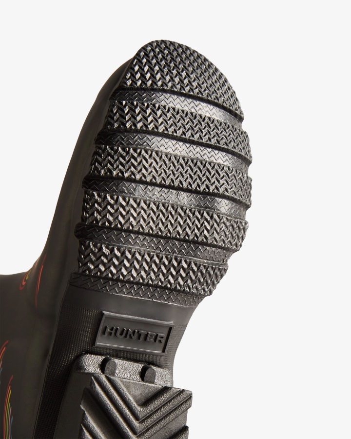 Hunter Duże Dzieci (5-11 Lat) Mini Tęczowy Nadruk Kalosze Mini Tęczowy Nadruk