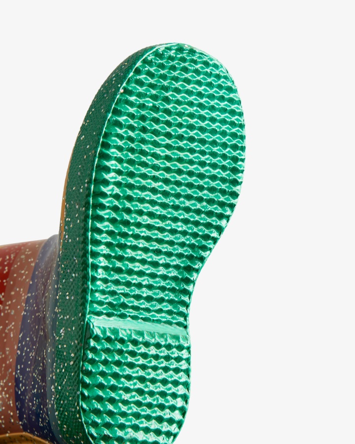 Hunter Kids First (18 Miesięcy-8 Lat) Brokatowe Tęczowe Kalosze Wielokolorowe Jasne