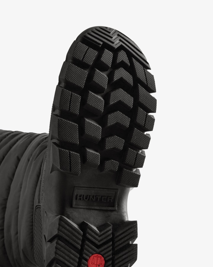 Hunter Nieustraszone Ocieplane Wysokie śniegowce Czarne