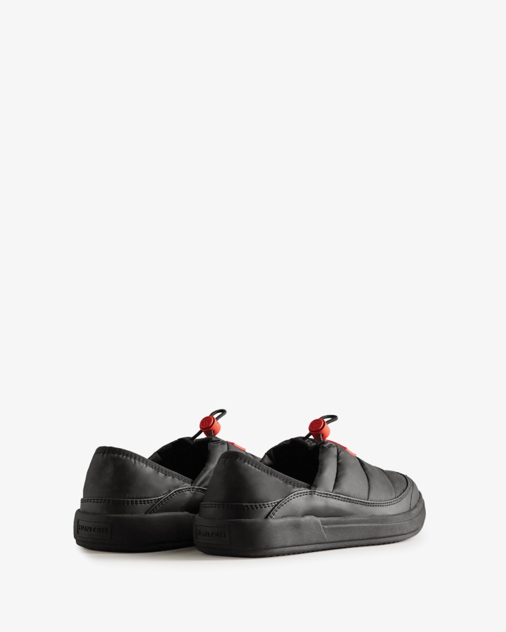 Hunter Męskie Ocieplane Pantofle We/wy Czarne