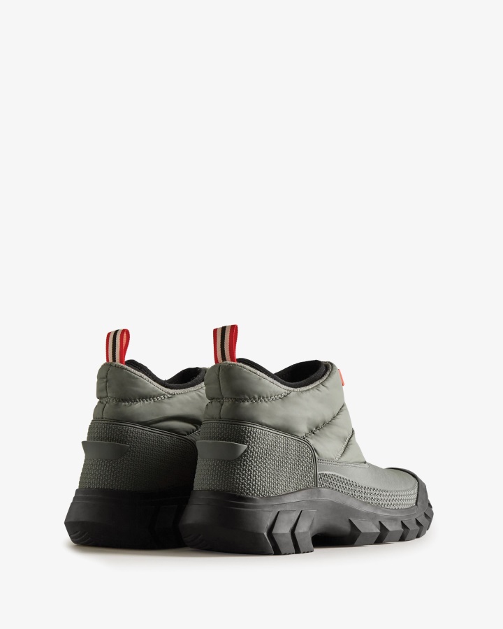 Nieustraszone Ocieplane Botki Męskie Hunter Miejskie Szaro-czarne